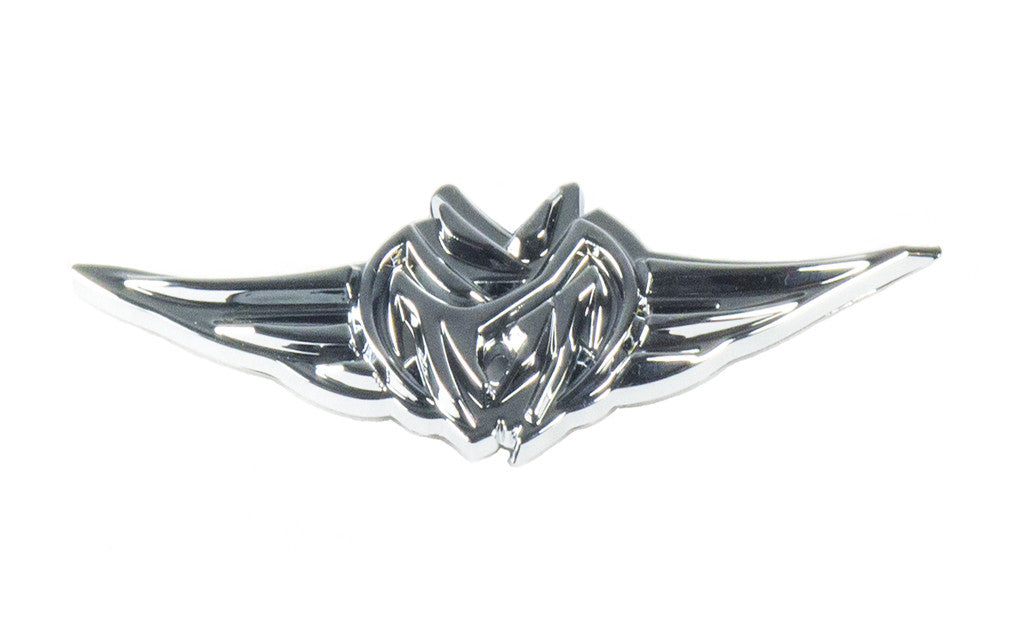 Chrome Heart with Angel Wings Emblem Car Decal