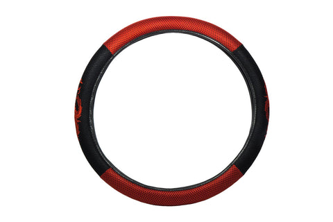 Dragon Mesh Steering Wheel Cover in Red and Black