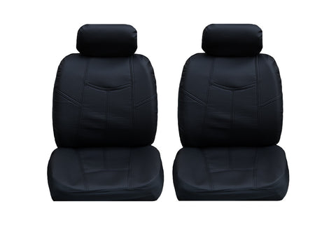 Bonded Leather Covers for Front Seats Car in Black