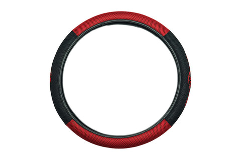 Racing Gauge Mesh Steering Wheel Cover in Red and Black