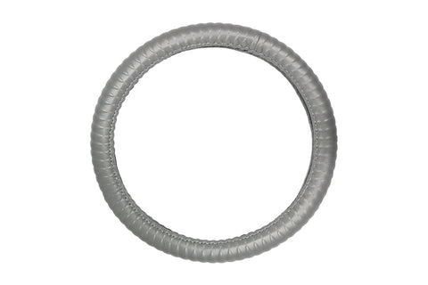 Textured Grip PU Steering Wheel Cover in Gray