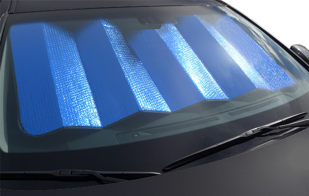 Reversible Windshield Sun Shade in Blue & Silver - S3 Trends