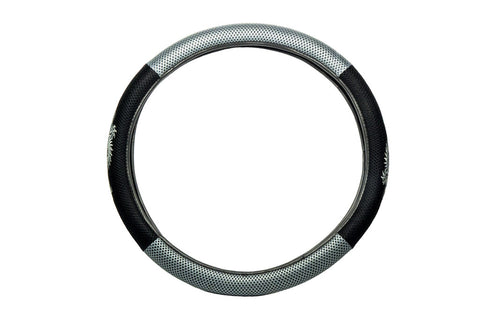Dragon Mesh Steering Wheel Cover in Gray and Black