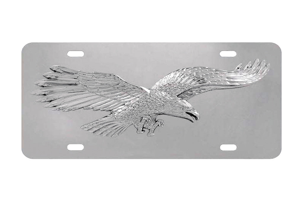 eagle stainless steel license plate