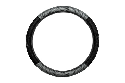 Eagle Mesh Steering Wheel Cover in Gray and Black