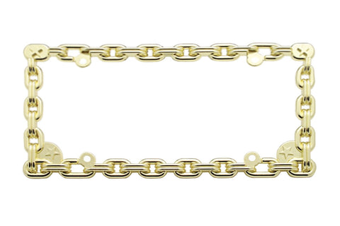 Chain Link Star License Plate Frame