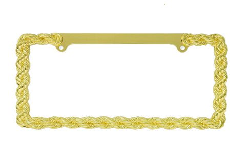 Twisted Rope License Plate Frame